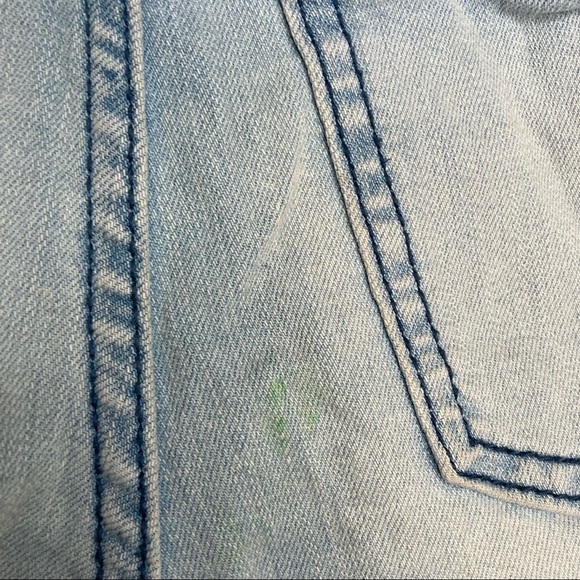 Blue Spice Distressed High Waist Button Denim Jean Shorts Blue Medium 5/6 - Picture 7 of 11